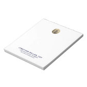 Name des einfachen Golden Logos mit Pinselstrich Notizblock (Rotiert)