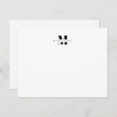 Name des einfachen Monogramms Mitteilungskarte (Vorne/Hinten)