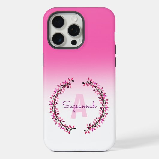 Name des eingekreisten Monogramms iPhone Hülle (Rückseite)