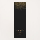 Name des eleganten Gold Glitzer Glam Monogram Yogamatte (Vorderseite)