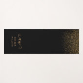 Name des eleganten Gold Glitzer Glam Monogram Yogamatte (Vorderseite (Horizontal))