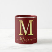 Name des eleganten Gold-Monogramms M Tasse (Zentrum)