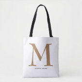 Name des eleganten Goldmonogramms Tasche (Vorderseite)