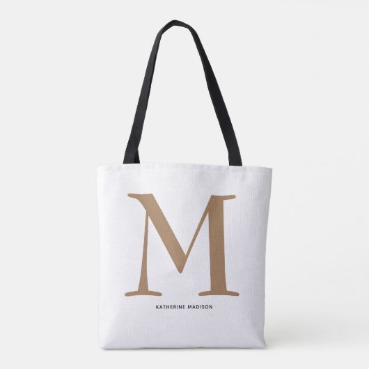 Name des eleganten Goldmonogramms Tasche (Rückseite)