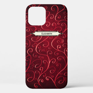 Name des eleganten roten Wirbel Case-Mate iPhone Hülle