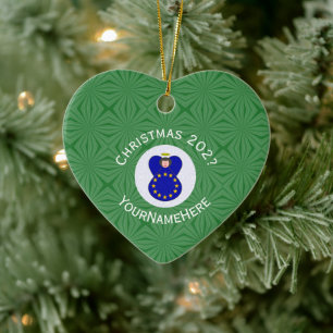 Name des Engels der Europäischen Union Weihnachten Keramik Ornament