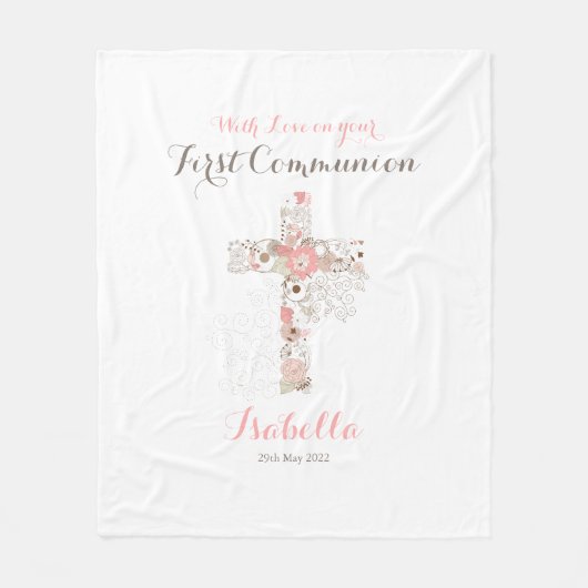 Name des ersten Blumenkreuzes Fleecedecke (Vorderseite)