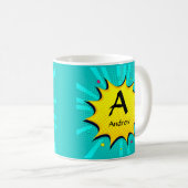 Name des ersten Eintrags ändern, Pop Art - A B C D Kaffeetasse (VorderseiteRechts)