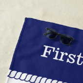 Name des ersten Mate-Nautical-Ankernamens Strandtuch (Beispiel)