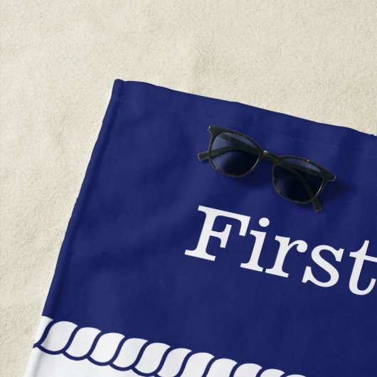 Name des ersten Mate-Nautical-Ankernamens Strandtuch (Beispiel)