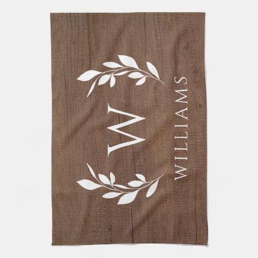 Name des ersten Monogramms für den Holzkopf Geschirrtuch (Vertikal)