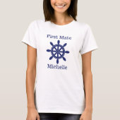 Name des ersten Pate-Namens des Nautical Wheels T-Shirt (Vorderseite)