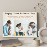 Name des ersten Vaters 3 Foto Creme Canvas Print Leinwanddruck<br><div class="desc">Erstellen Sie Ihre eigene Leinwand zum Ersten Vatertag mit 3 Ihrer Lieblings-Fotos mit Ihrem neuen Foto. Die Vorlage ist Set für Sie zu bearbeiten, eine oder alle der Formulierung, die derzeit liest "glücklichen ersten Vater's Day .. Sie sind ein wunderbarer Mann und ein phantastischer Vater .. wir Liebe Sie alle...</div>