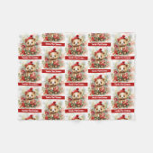 Name des ersten Weihnachtsbären des Babys Fleecedecke (Vorderseite (Horizontal))