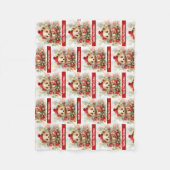 Name des ersten Weihnachtsbären des Babys Fleecedecke (Vorderseite)