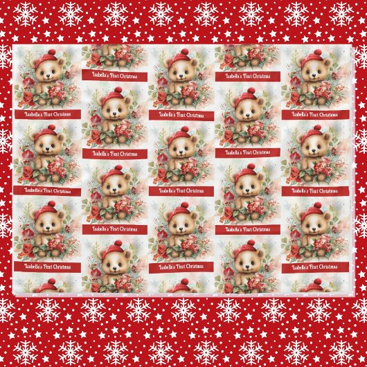 Name des ersten Weihnachtsbären des Babys Fleecedecke