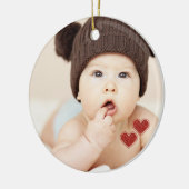 Name des ersten Weihnachtsgeburts für Baby Keramik Ornament (Links)