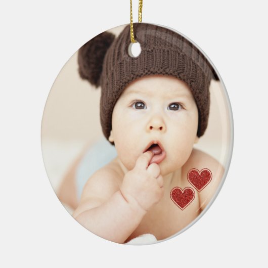 Name des ersten Weihnachtsgeburts für Baby Keramik Ornament (Links)