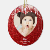 Name des ersten Weihnachtsgeburts für Baby Keramik Ornament (Links)