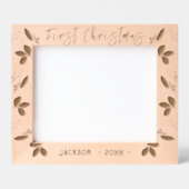 Name des ersten Weihnachtskindernamens Geätzte Rahmen (Vorderseite)