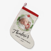 Name des ersten Weihnachtskranzes des Fotos Kleiner Weihnachtsstrumpf (Vorderansicht (hängend))