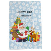 Name des ersten Weihnachtsmanns Mittlere Geschenktüte (Rückseite)