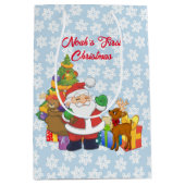 Name des ersten Weihnachtsmanns Mittlere Geschenktüte (Vorderseite)