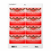 Name des Etiketts für Weihnachtsgarland und Red Bo (Vorne)