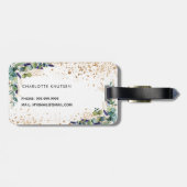 Name des Eukalyptus-Glitzer Gepäckanhänger (Rückseite horizontal)