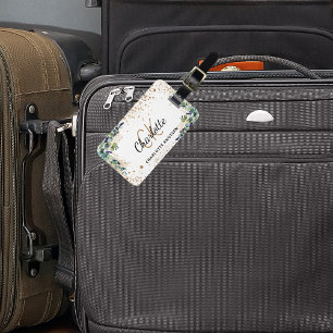 Name des Eukalyptus-Glitzer Gepäckanhänger