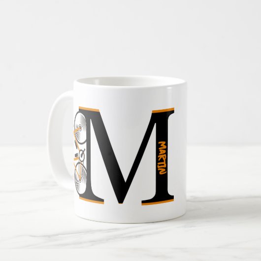 Name des Fahrradbriefs Kaffeetasse (Vorderseite Links)