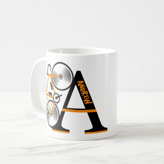 Name des Fahrradbriefs Kaffeetasse (Vorderseite Links)