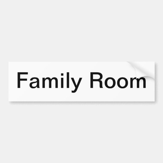 Name des Familienzimmer Autoaufkleber (Vorne)