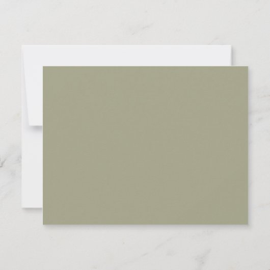 Name des farbigen Monogramms für die Sage Green Cu Mitteilungskarte (Rückseite)
