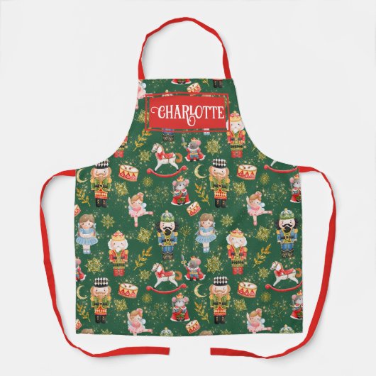 Name des Festivals Holiday Nutcracker Ballet Schürze (Vorderseite)