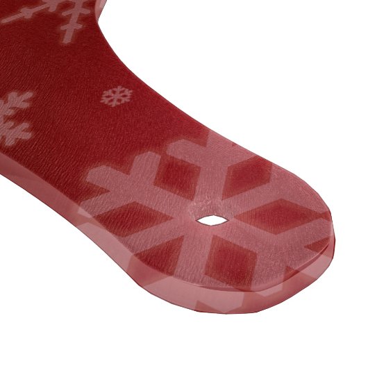 Name des Festivals Red Foil Snowflakes Monogramm Schneidebrett (Ecke)