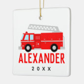 Name des Feuerfahrzeugs Keramikornament (Links)