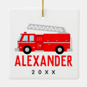 Name des Feuerfahrzeugs Keramikornament (Rückseite)