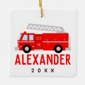 Name des Feuerfahrzeugs Keramikornament (Vorderseite)