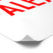 Name des Feuerfahrzeugs Poster (Ecke)