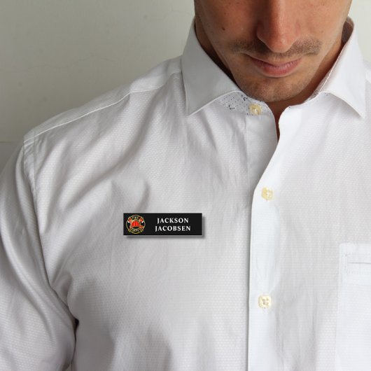 Name des Feuerwehrhelms Namensschild