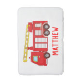 Name des Feuerwehrwagens Badematte (Vorderseite Vertikal)