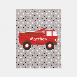 Name des Firetruck-w, niedlich für Kinder! Fleecedecke