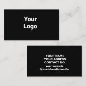 Name des Firmenlogo Visitenkarte (Vorne/Hinten)