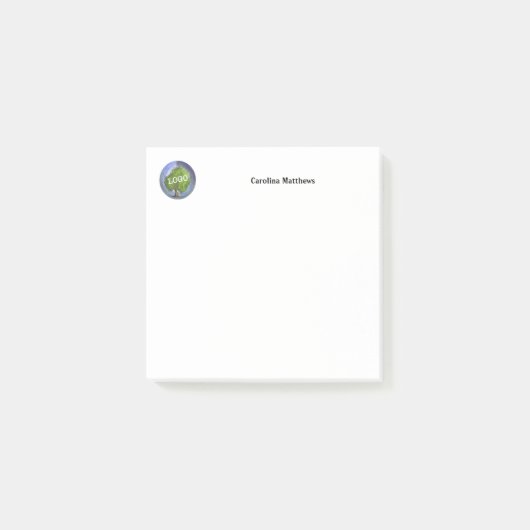 Name des Firmenlogos 3x3 Post-it Klebezettel (Vorderseite)