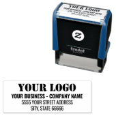 Name des Firmenlogos Anschrift Selbstfarbige Brief Permastempel (Beispiel)