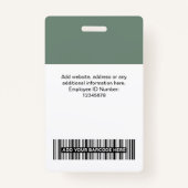 Name des Firmenlogos Bar Ausweis (Rückseite)