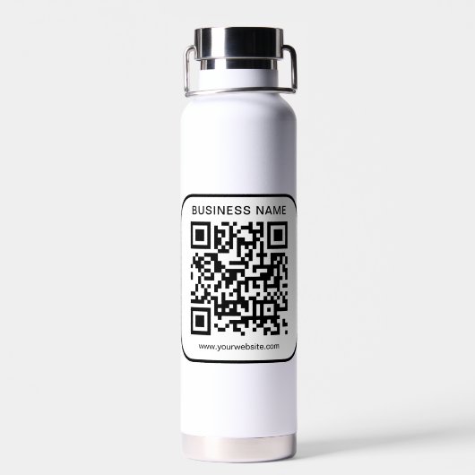 Name des Firmenlogos des Kunden - QR-Code-Vorlage Trinkflasche (Rückseite)