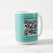 Name des Firmenlogos des Kunden Url QR-Code Aquama Kaffeetasse (VorderseiteRechts)