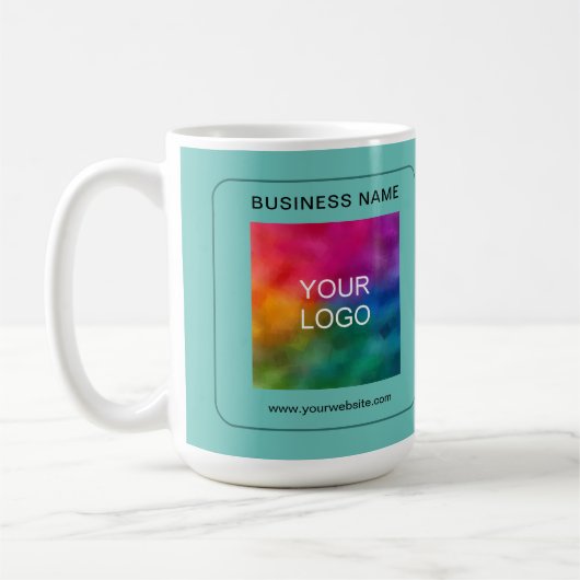 Name des Firmenlogos des Kunden Url QR-Code Aquama Kaffeetasse (Links)